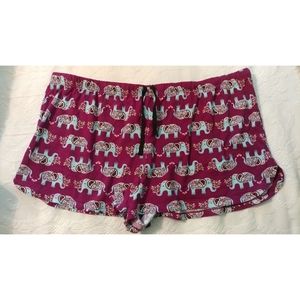 Secret Treasures Elephant Pajama Shorts